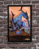 Shark Puncher Official Hearthstone Print