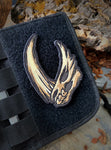 Ivory Mudhorn Embroidered Patch